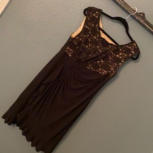 Black Nylon knee length dress